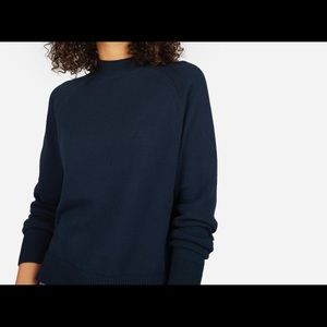 Everlane Cotton Mockneck Crop Sweater size small